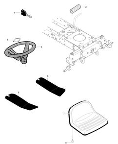 Part Location Diagram of 095335 Briggs and Stratton Steering Wheel